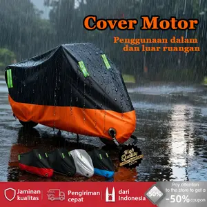 Sarung motor anti air ukuran L-4XL Terbuat dari kain Oxford berkualitas tinggi  lapisan PU, dan katun spunlace. Efektif melindungi dari sinar matahari, hujan, debu, dan goresan. Termasuk tas penyimpanan. Cocok untuk semua jenis motor