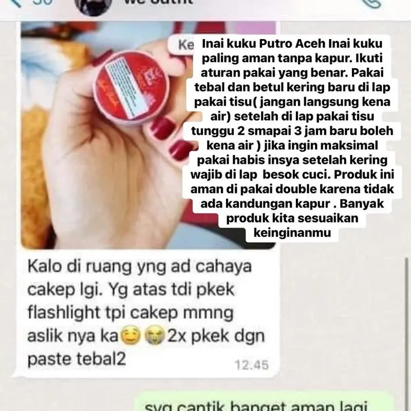 Inai Kuku Putro Aceh 5 mlPakai yang tebal jangan irit ingat harga murah jangan irit 4