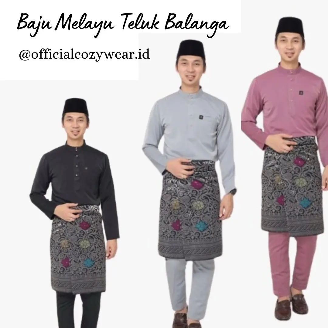 ONE SET BAJU TELUK BELANGA baju melayu baju kurung baju pria baju adat baju kondangan Pengantin