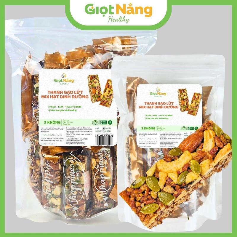 Thanh gạo lứt ngũ cốc mix hạt rong biển từ Nông Sản Giọt Nắng