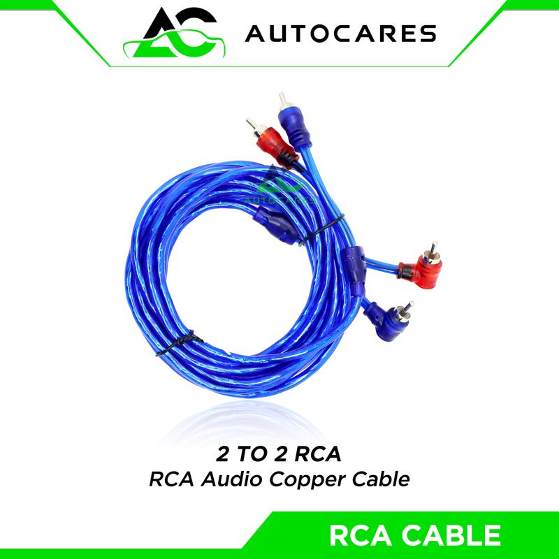 thumbnail image 2 of Blank RCA Cable 0.5m – High-End 6mm Diameter, Blue, For Audio/Video (1:2 Splitter, Male To Male) 2 of 6