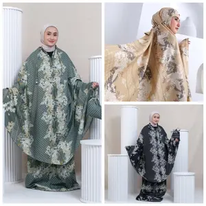 PAKET 3 MUKENA DEWASA TRAVEL KATUN  PREMIUM RESLETING DAGU