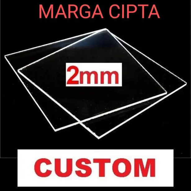 akrilik potongan 2mm bening / acrylic custom / akrilik lembaran / mika