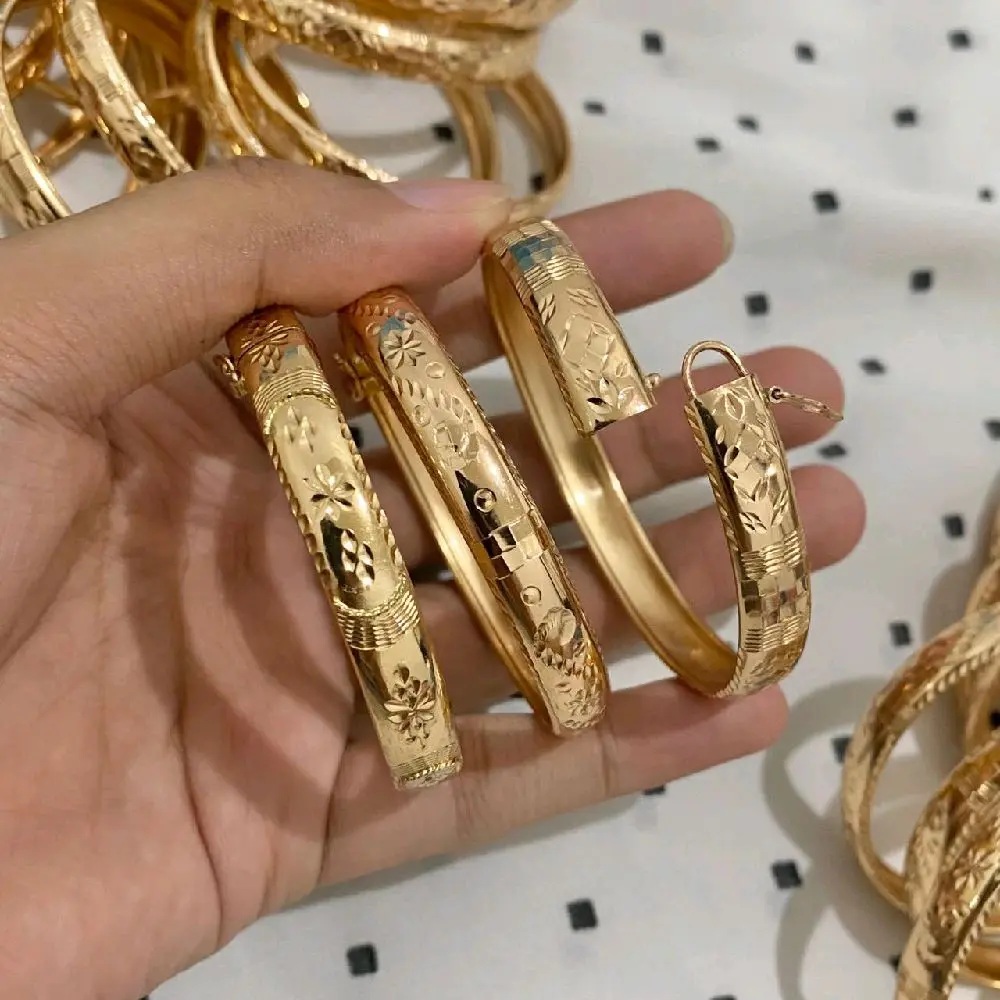 [DK8.1] Gelang Swasa Kuwung Dewasa 8 mm Motif Ringan Bulat Awet Tahan Karat Lebar 8 mili