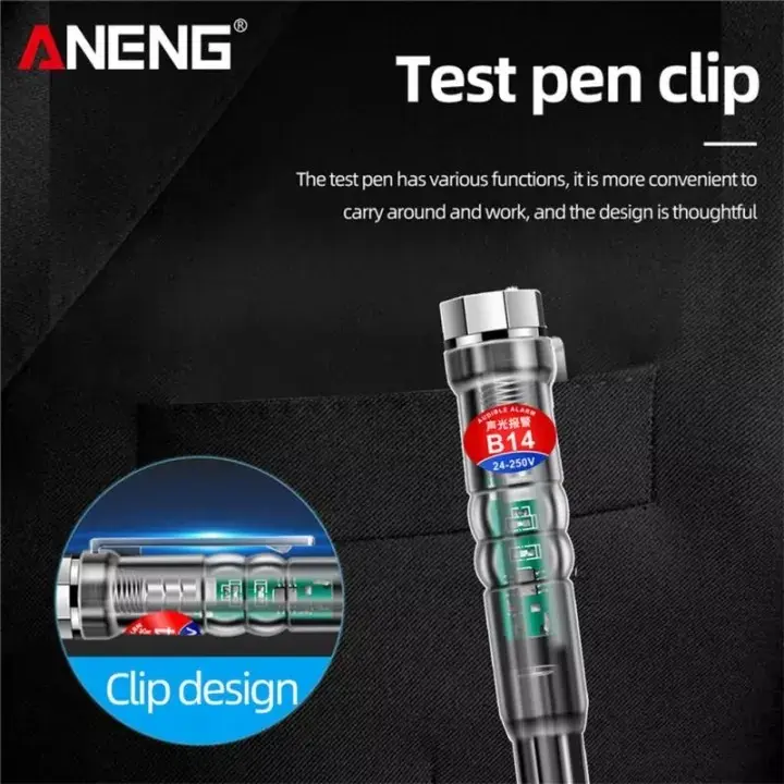 ANENG Obeng Tespen Tester Pen with Indicator LED - B14 - Transparent 4