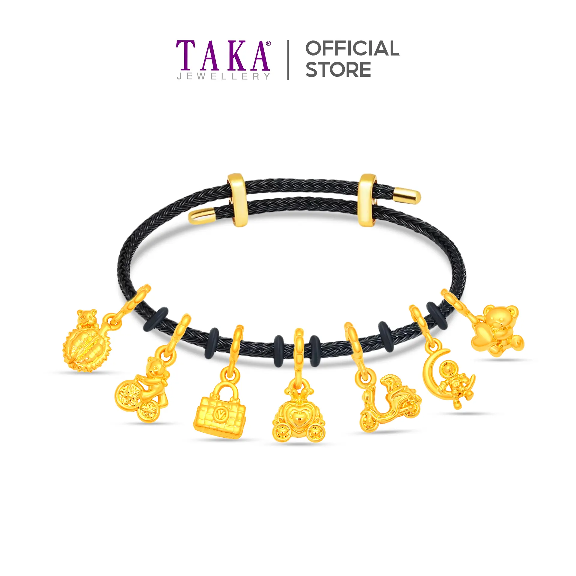 TAKA Jewellery 916 Gold Mini Charm Assorted Designs