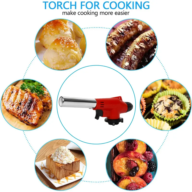J.LD TOOL Gas Torch Flame Gun BBQ Blow Torch dengan Api yang Dapat Disesuaikan 8