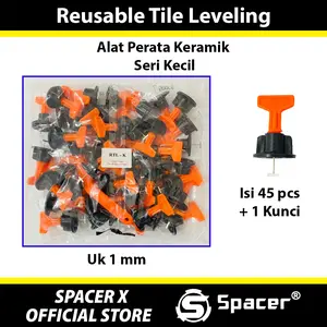 Alat Perata Pasang Keramik Granit 1 mm 1,5 mm Reusable Tile Leveling Putar Seri Kecil bisa dipakai berulang