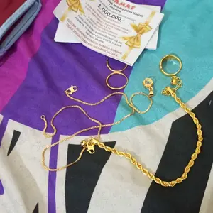 set kalung tambang fre gelang anting cincin liontin lapis em4s 24k