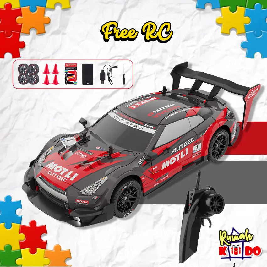 SNI FREE BATERAI REMOTE BISA COD RC Racing Drift 1:14 High Speed 40km/jam  Remote Control Cowok Hadiah Kado