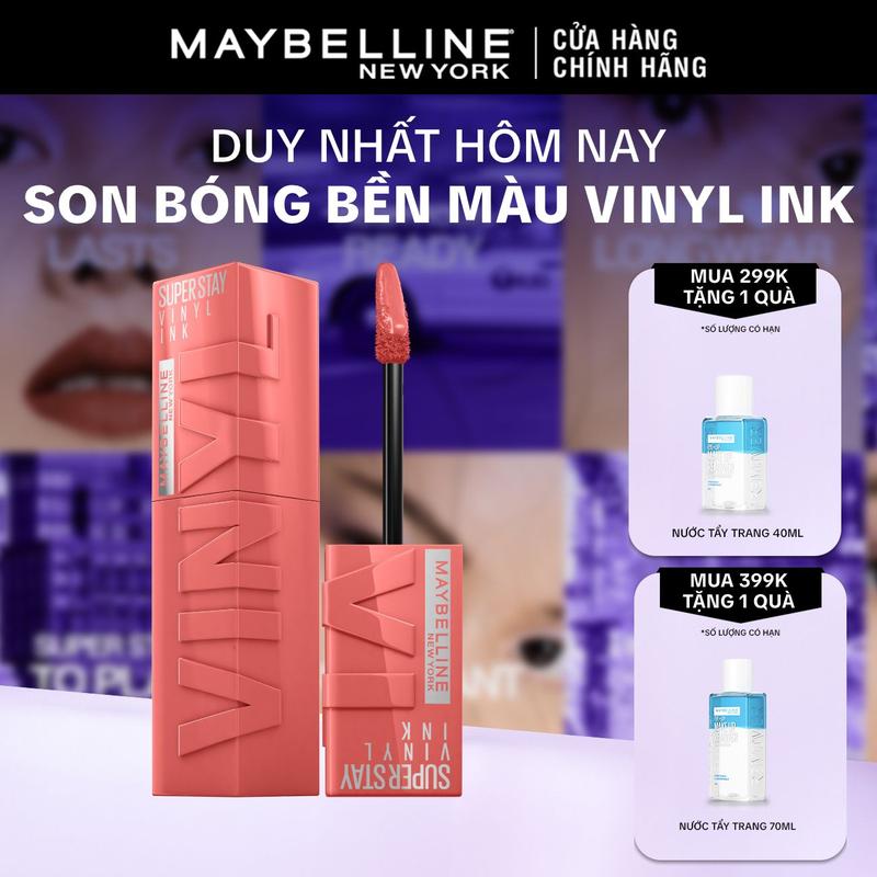 Son Bóng Bền Màu Nhẹ Môi Superstay Vinyl Ink Maybelline New York 4.2ml