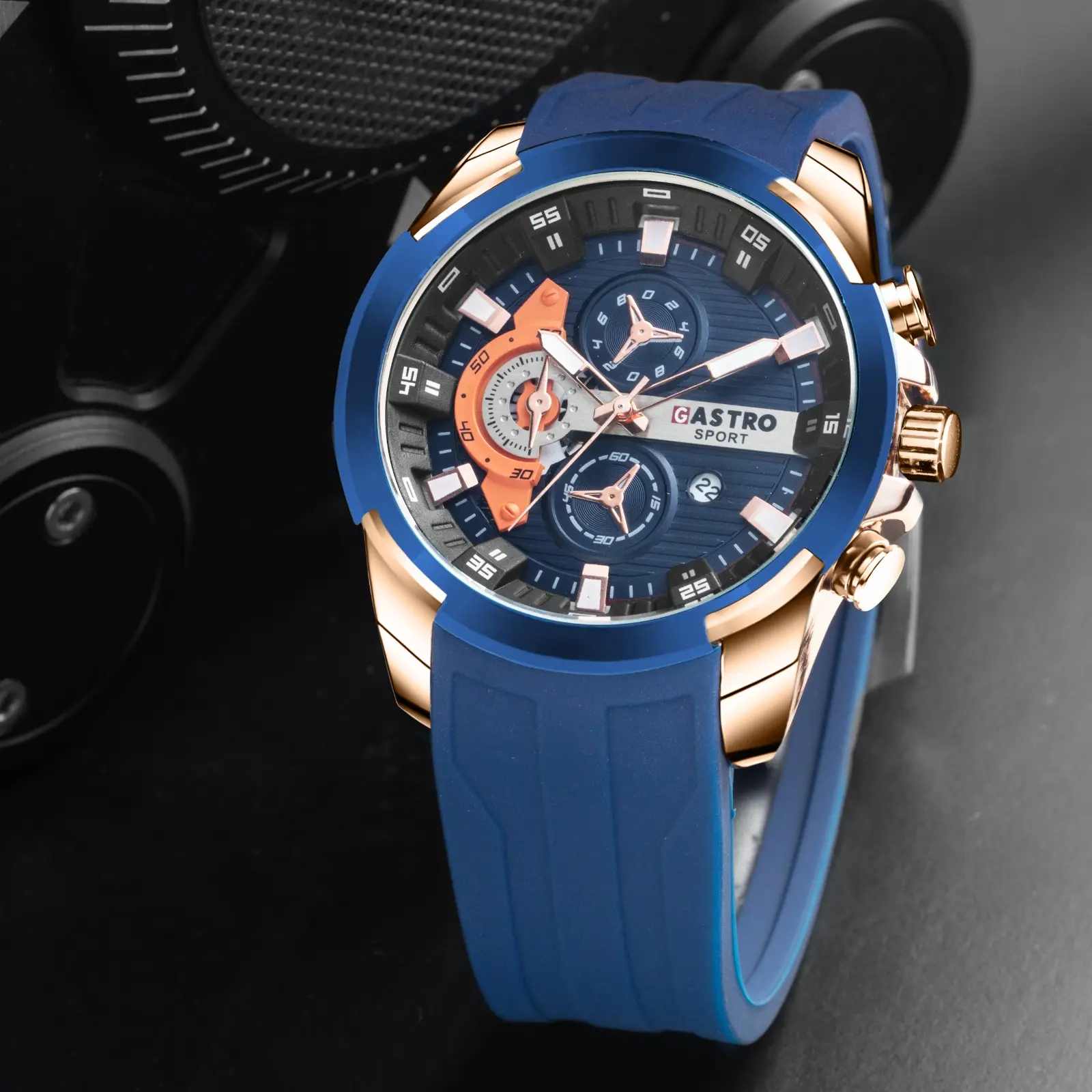 Gastro Jam Tangan Pria 7196 Rubber Silicon Water Resistant 3 ATM