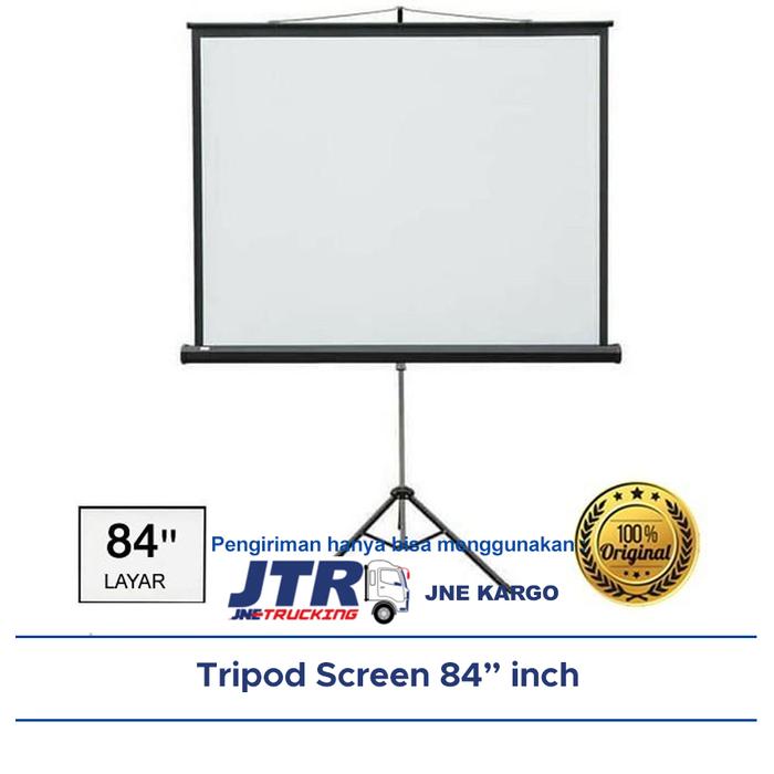 Gambar Layar Projector Tripod Portable Screen 84 X 84 inch dari Epson Official Store Indonesia Kota Administrasi Jakarta Barat Tokopedia