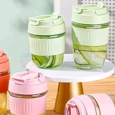 B ( B147 ) GELAS TUMBLER AESTHETIC GELAS MINUM KACA SIMPLE ELEGAN 350 ML