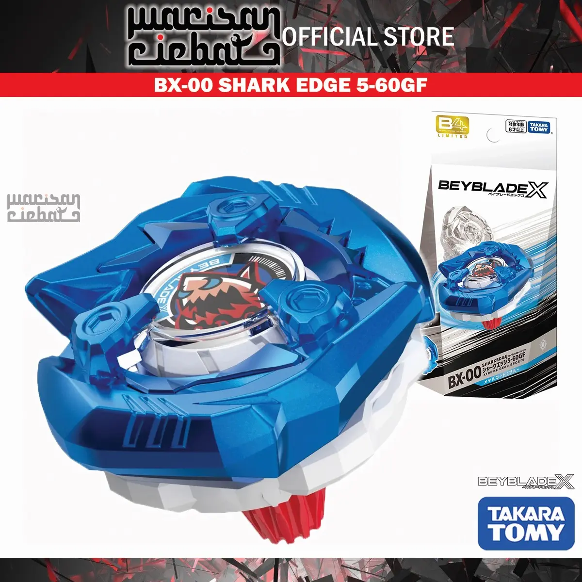 Takara Tomy Beyblade X BX-00 Booster Shark Edge 5-60GF