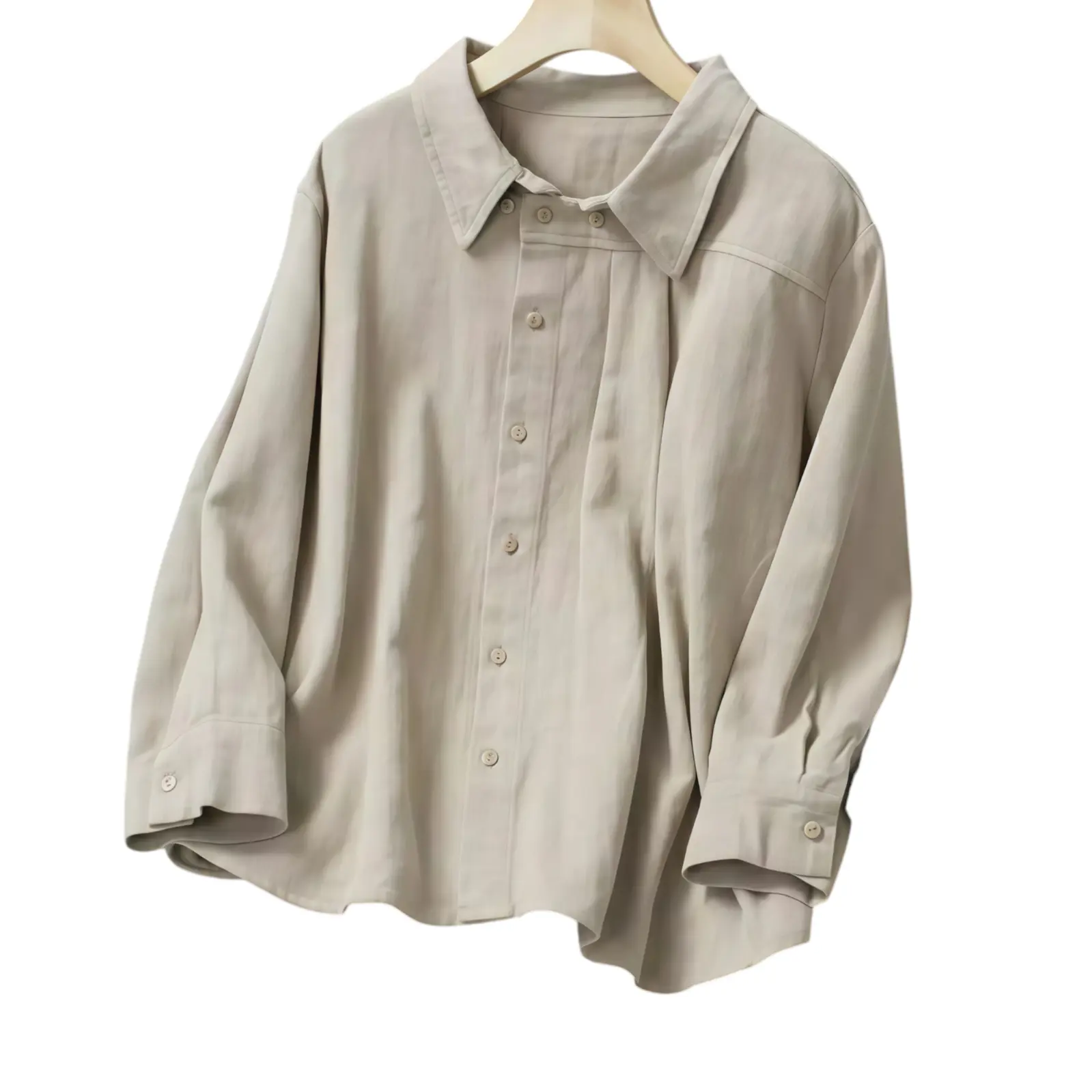 AMAN - Kemeja Wanita Lengan Panjang Bahan Katun Linen Adem Nyaman Kemeja Cewek Dewasa Oversize Atasan Formal Basic