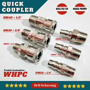 GROSIR QUICK COUPLER NEPEL 1 JALUR PASS WAY SP20 SP30 SP40 SM20 SM30 SM40 BEST QUALITY ISO