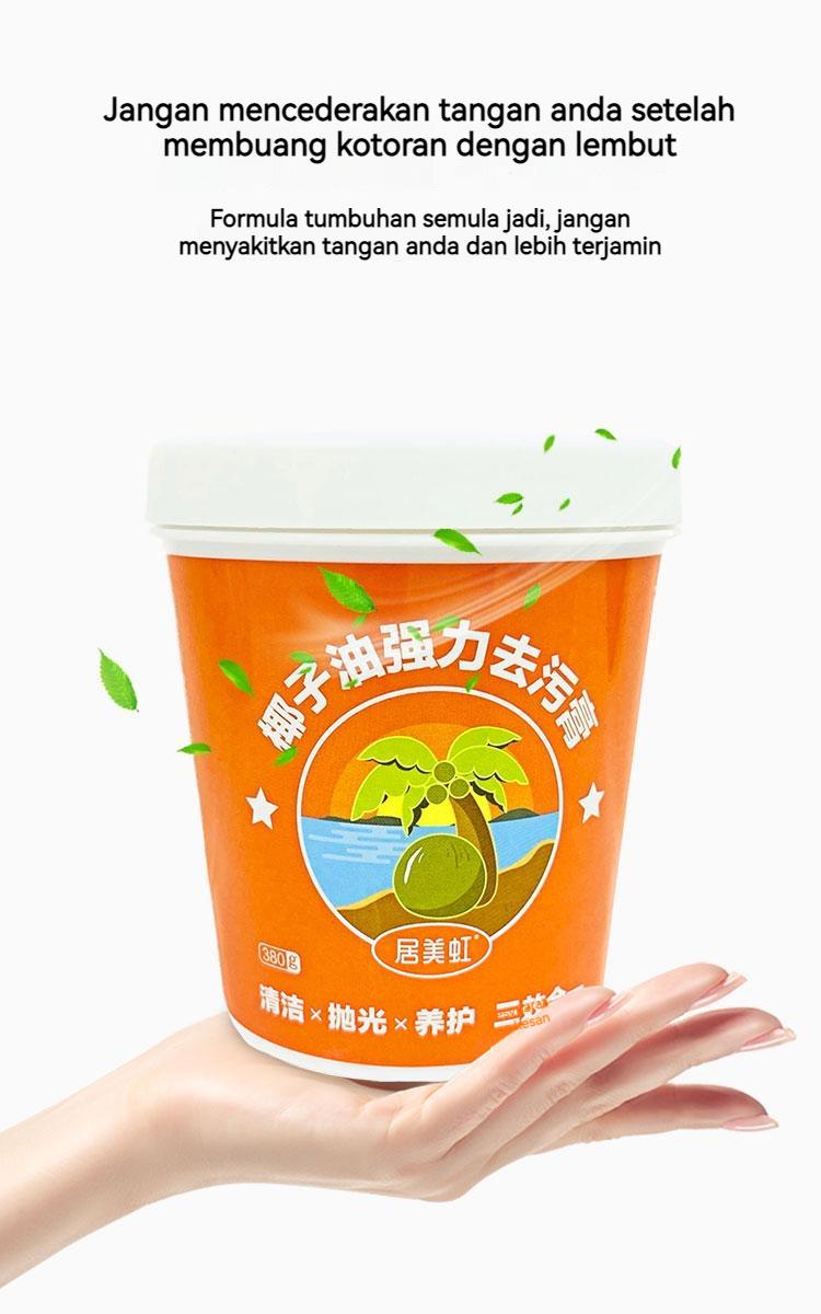 Product Introduction of Jumeihong coconut oil strong decontamination cream fragrant bathroom floor polishing household porcelain cleaning cream 8