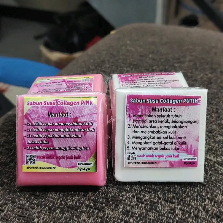 sabun susu collagen original by ayu versi sedang 26g Cewek Mencerahkan Soap Memutihkan Perawatan 1