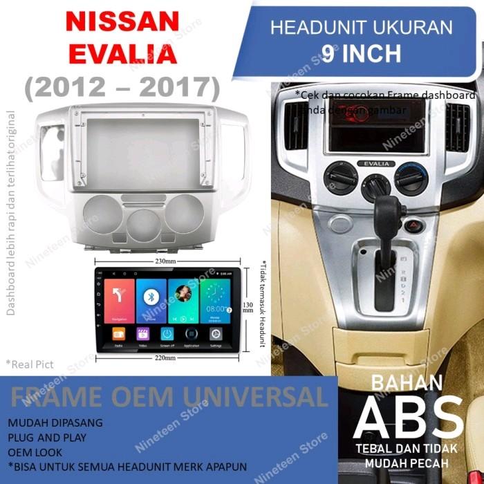Frame Panel Nissan Evalia Untuk Head unit Android 9 Inch 0