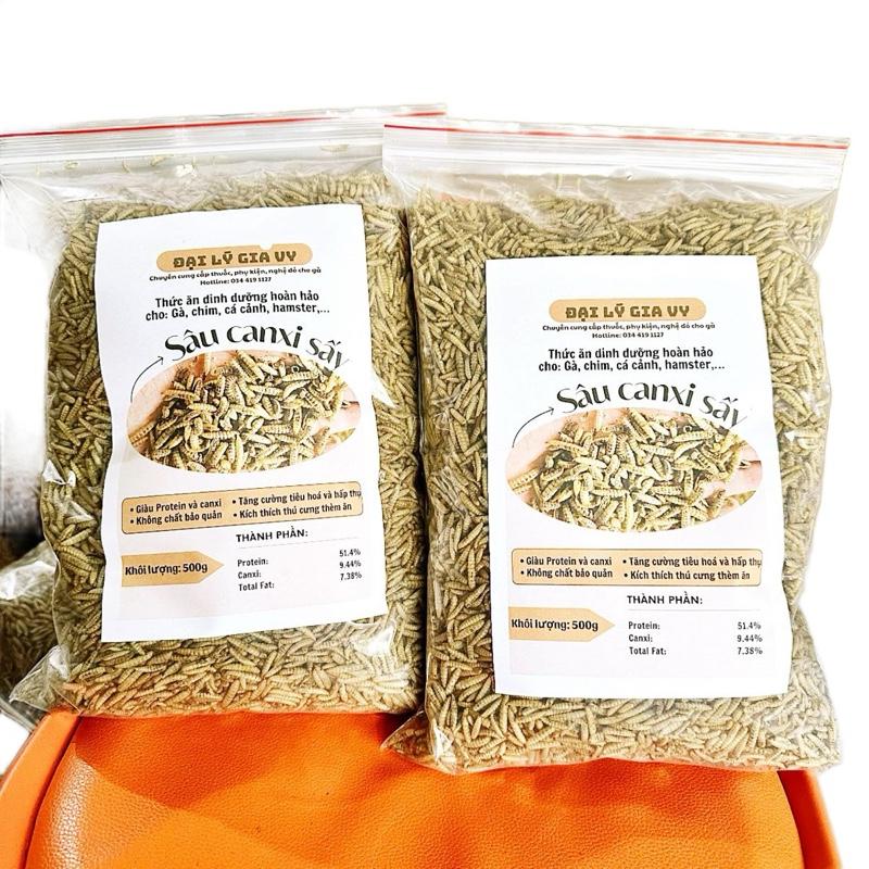 1 Kg Sâu canxi sấy phồng Hàng loại 1 mùi thơm dễ chịu gà thèm ăn - Cung cấp đạm viatamin canxi cho gà