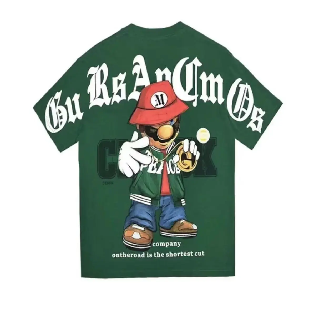 Short-sleeved male cartoon anime summer T-shirt new couples ins trend tops