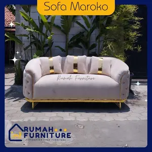 Sofa Maroko 3 Seater / Minimalis / Sofa Wedding / Sofa Retro / Sofa Aestetik / Sofa Clasik