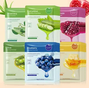 ELDORE BEAUTY MASKER FACIAL SHEET MASK MOISTURIZING MASKER WAJAH MASKER MENCERAHKAN WAJAH BPOM NA11240200303 Aloe Vera, Cucumber, Honey, Blueberry, Pomegranate, Olive