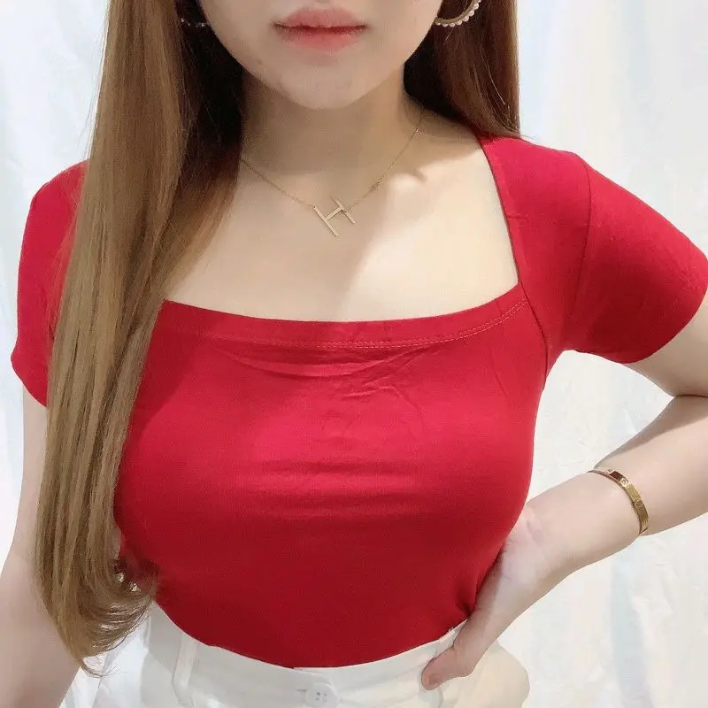 SquareNeck Top | Blouse Kaos Polos Atasan Wanita Spandex Rayon | 6