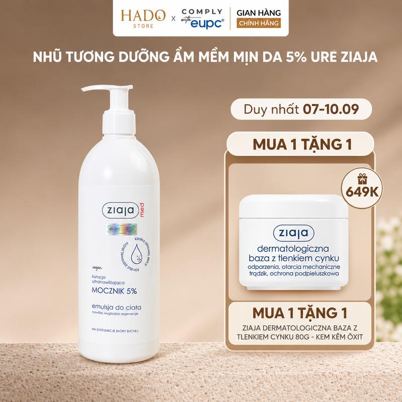Nhũ Tương Dưỡng Ẩm Mềm Mịn Da Toàn Thân 5% Urê Cấp Ẩm Sâu, Làm Mềm Da 400ml