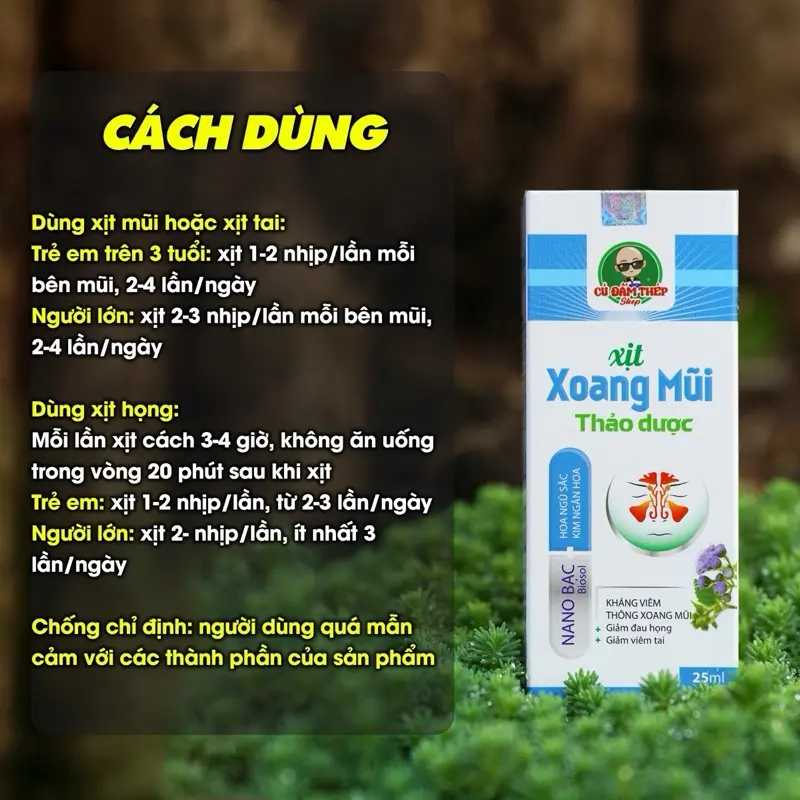XỊT XOANG MŨI THẢO DƯỢC 25ML 5