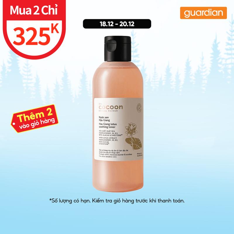 Nước Hoa Hồng Toner Sen Hậu Giang Cocoon 310ml