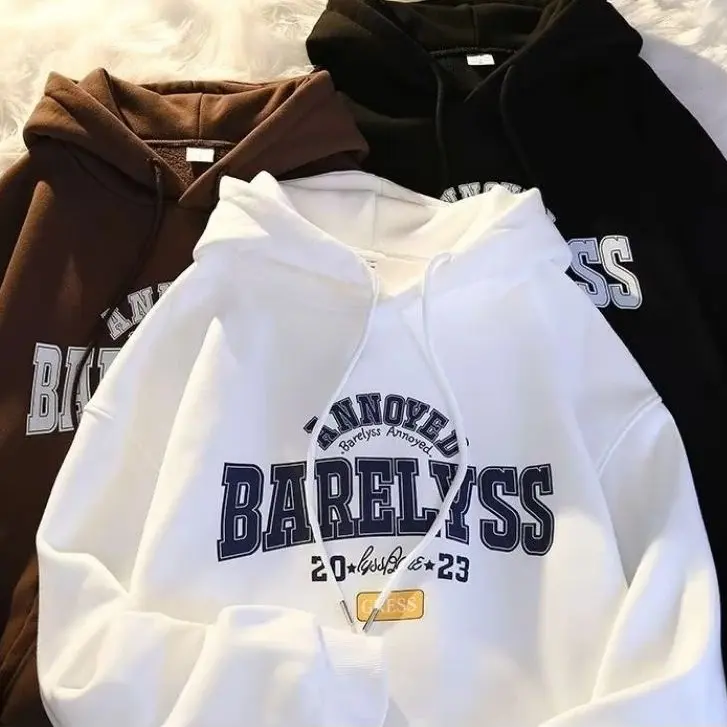 Hodie Hoodie Premium Fleece Harajuku Korean BARELYSS Bigsize Jumbo Pria Wanita Hodie Urban Style Korean Fleece Oversize