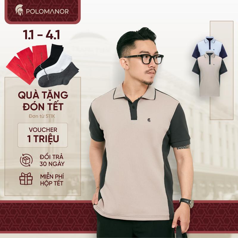  Áo polo nam LUCA BST Social Circle chất vải cá sấu cotton interlock cao cấp sang trọng - POLOMANOR 
