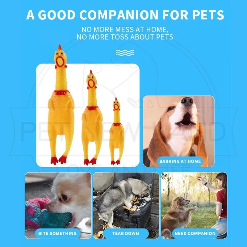 Mainan Kucing Anjing Ayam Karet Anti Sobek Screaming Chicken Pet Toys Mainan Hewan 7