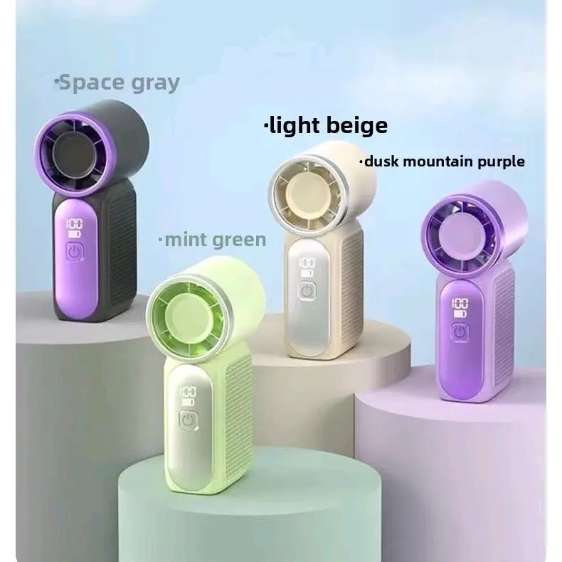 Kipas Angin Mini X688 Portable Rechargeable USB Turbo Fan LCD Digital 100 Speed / Kipas Mini Travel