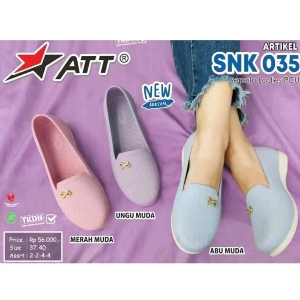 SEPATU KARET WANITA ATT LBK 035 MODEL STAYLISH SEPATU SANTAI BAHAN KARET Lentur Berkualitas, Tahan Air, Mudah dibersihkan, Nyaman dipake