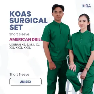 KOAS SURGICAL SET/Baju Jaga/Seragam Koas/American Drill/Kira Scrub