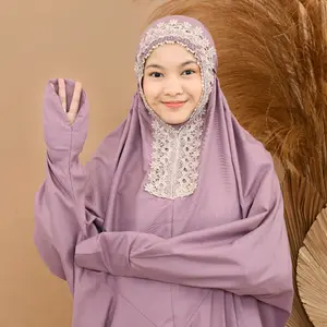 Annisa - Mukena Terusan Anak Remaja Tanggung 9-15 & SD 6-9 TK 3-5 Tahun Bahan Katun Mikro Premium Renda Gyper Elegan Nyaman