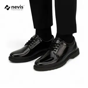NEVIS Sepatu Loafer Hitam Jumbo Big Size Pria 39-45 Formal Pdh Pantofel Kerja Hitam Glossy Valerie Shoes