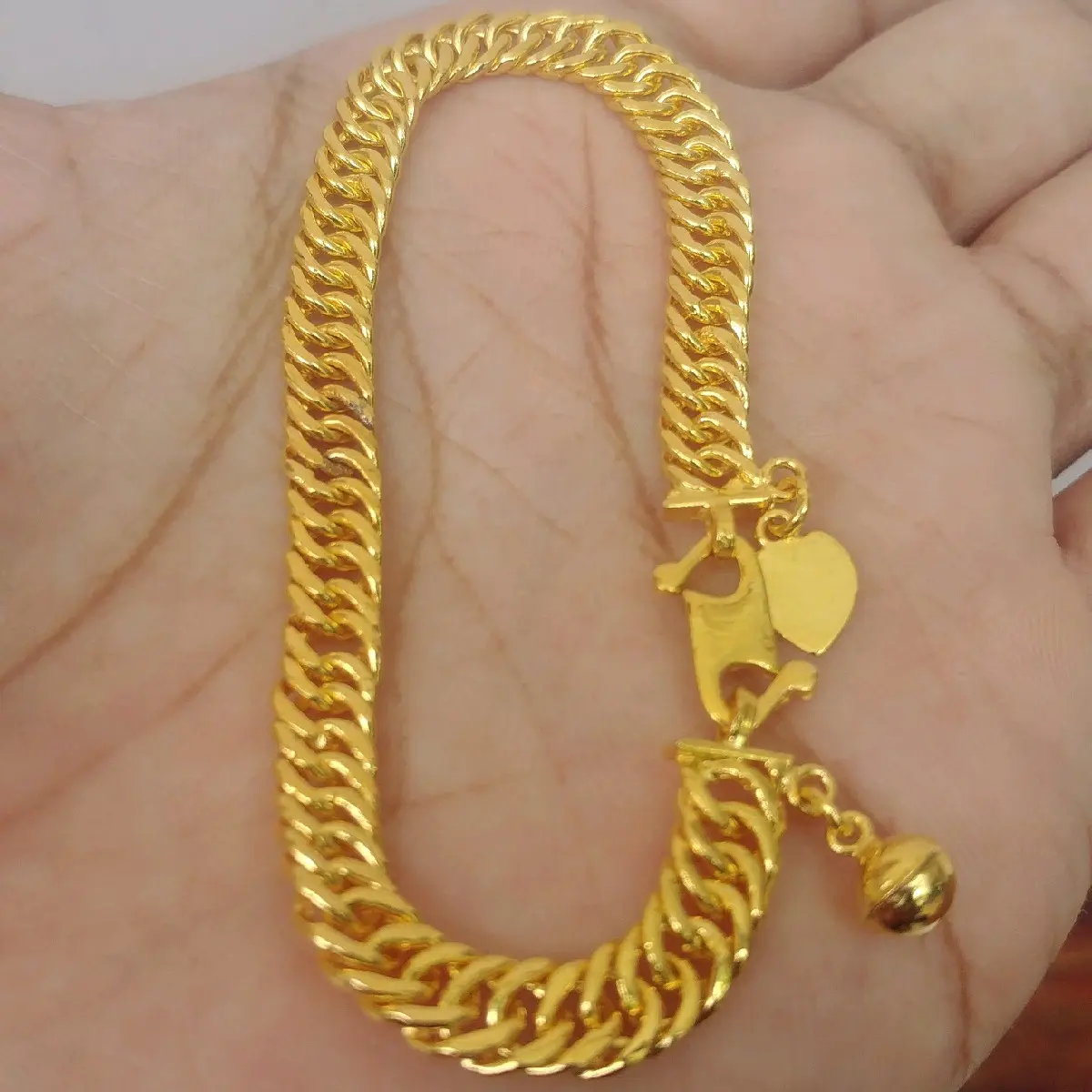 Gelang Rantai Lipan Lebar 6mili Lapis Emas 24k