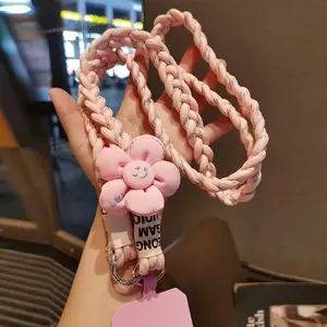 Tali HP Lanyard Universal Bisa Cross-body Motif Flower Gantungan Handphone