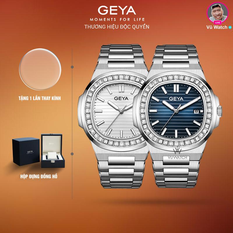  Đồng hồ cơ nam GEYA G78078  4143  | Tặng 1 lần thay kính miễn phí 