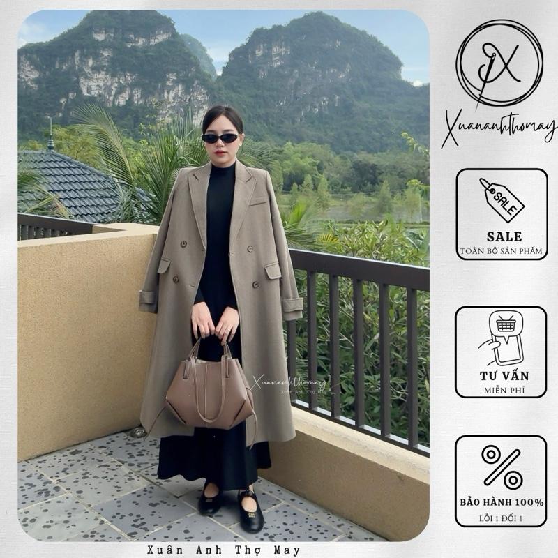  Áo mangto dạ cá tay vân chéo  113cm  - Xuananhthomay 