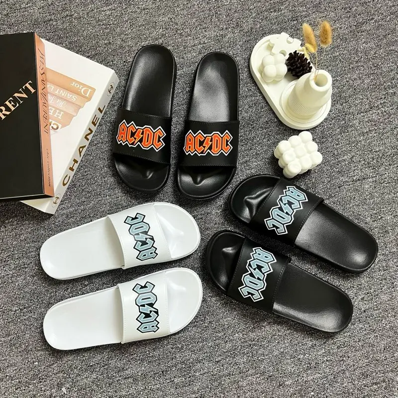 ACDC Sendal Slop Karet Distro Non Slip untuk Pria dan Wanita - Kualitas Baru, Bahan Elastis, Size 39-43 0
