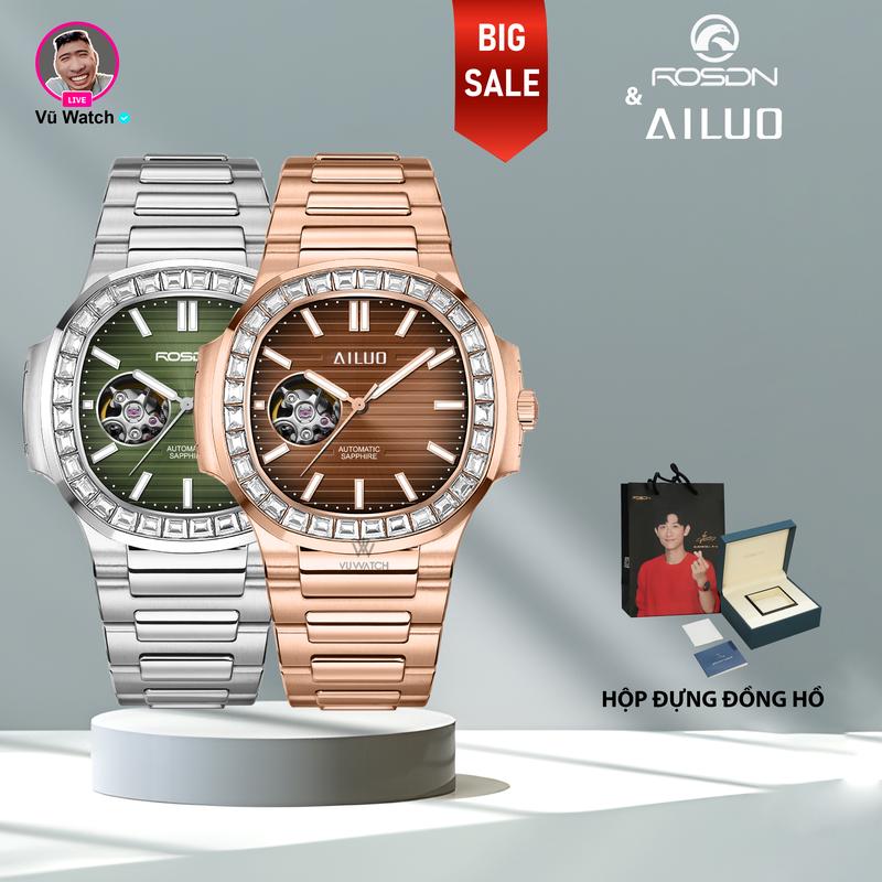 Đồng Hồ Nam ROSDN G0557 & AILUO 6646-1 DÂY KIM LOẠI [48] | SIZE 40mm