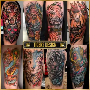 [TG] Tato Temporer Temporary Tattoo Harimau Tigers design