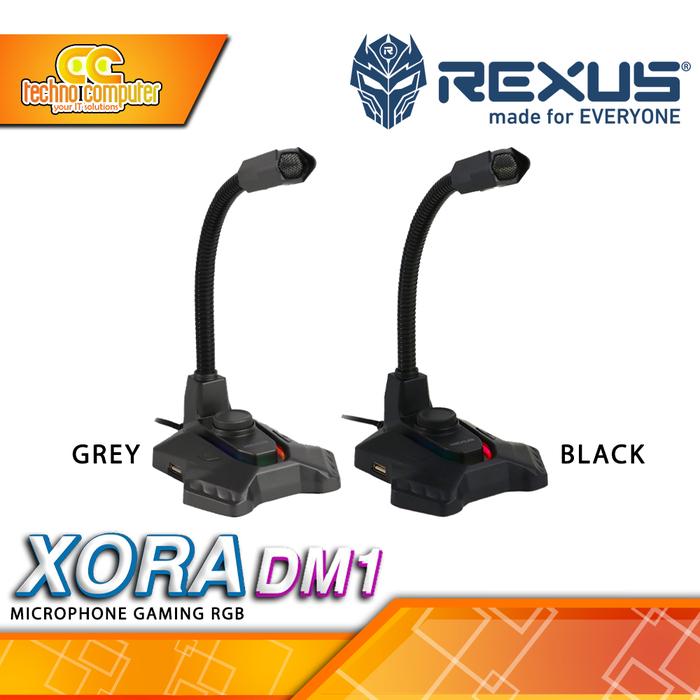 Gambar MICROPHONE REXUS RGB XORA DM1 Omnidirectional Microphone USB dari Techno Computer Bali Kota Denpasar Tokopedia