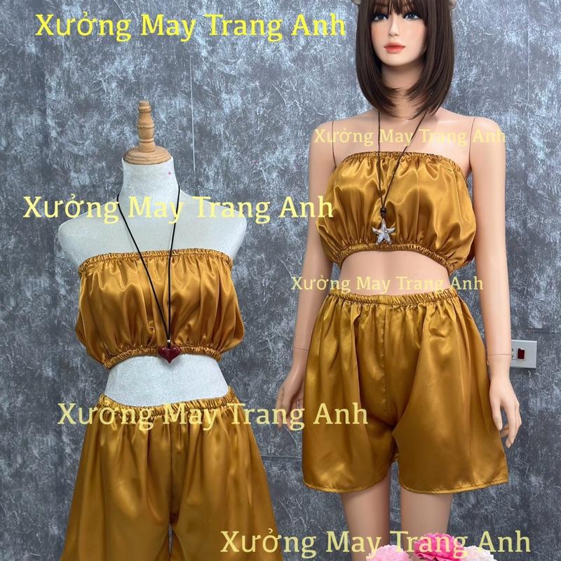  Bộ đồ lụa mặc trong spa  sét áo quây quần đùi spa Nữ 