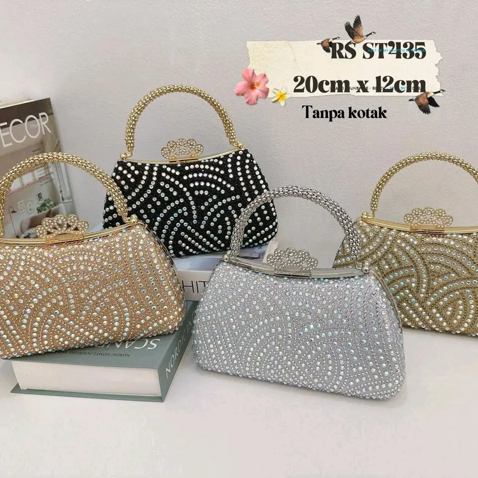 Tas pesta terbaru,tas permata ,tas wedding RS XT435 no box